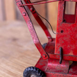 jouet ancien camion grue rouge