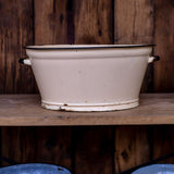 old pastel pink enamel basin