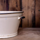 old pastel pink enamel basin