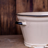 old pastel pink enamel basin