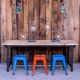 table militaire année 50 plateau chêne