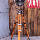 Ancien projecteur cinema Hollywood Bardwell Mcalister pieds bois