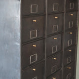ancien grand meuble 30 casiers industriel a clapet 1950