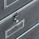 ancien meuble console 12 casiers industriel a clapet Roneo 1950 plateau chene massif