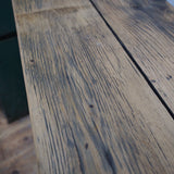 Roneo industrial-style console table with 10 drawers and a solid oak top