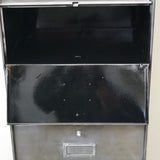 ancien meuble 5 casiers industriel a clapet Roneo 50/60