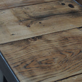 ancien grand meuble 12 casiers industriel strafor plateau chene massif