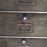 ancien grand meuble 12 casiers industriel strafor plateau chene massif