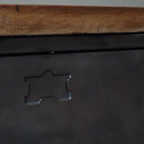 enfilade industrielle 9 compartiments atelier militaire plateau vieux chene massif