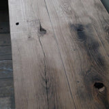 enfilade industrielle 6 compartiments 18 tiroirs atelier militaire plateau vieux chene massif