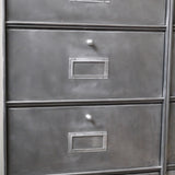 ancien meuble console 10 casiers industriel a clapet roneo 1950 plateau chene massif