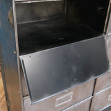 meuble console 8 casiers industriel clapet Roneo plateau chene massif