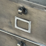 ancien meuble console 10 casiers industriel a clapet strafor 1950 plateau metal