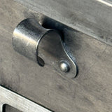 ancien meuble console 10 casiers industriel a clapet strafor 1950 plateau metal