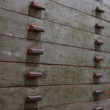 Large vintage bakery cabinet with drawers and trolley, in original condition.