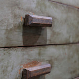 Large vintage bakery cabinet with drawers and trolley, in original condition.
