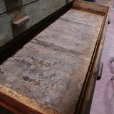 Large vintage bakery cabinet with drawers and trolley, in original condition.