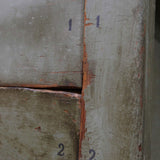 Large vintage bakery cabinet with drawers and trolley, in original condition.