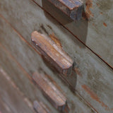 Large vintage bakery cabinet with drawers and trolley, in original condition.