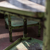 sellette industrielle d atelier patine d origine verte