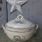 Antique Salins tureen with Trianon decor