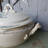 Antique Salins tureen with Trianon decor