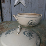 Antique Salins tureen with Trianon decor