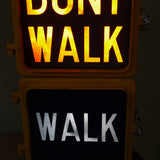 New York feu dont walk americain vintage USA jaune d'origine