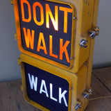 New York feu dont walk americain vintage USA jaune d'origine