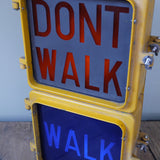 New York feu dont walk americain vintage USA jaune d'origine