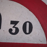 old road sign in its original condition, car, truck