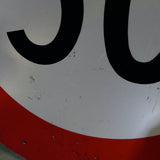 ancien panneau de signalisation Suisse limitation 50