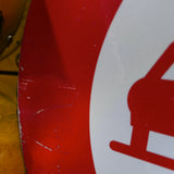 Old Swiss road sign prohibiting overtaking