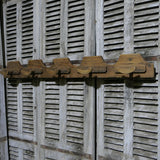 grand porte manteau en bois 5 pateres