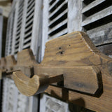 grand porte manteau en bois 5 pateres