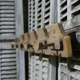 grand porte manteau en bois 5 pateres
