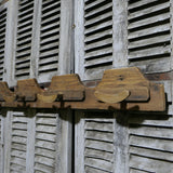 grand porte manteau en bois 5 pateres