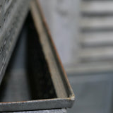 stackable metal crate from a workshop