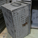stackable metal crate from a workshop
