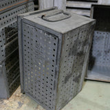 stackable metal crate from a workshop