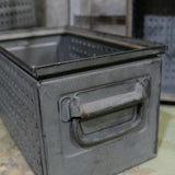 stackable metal crate from a workshop