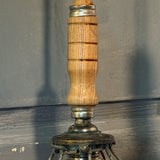 Grappe de lampes baladeuses industrielles USA - Cage métal & poignées bois - Suspension atelier vintage