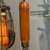 Grappe de lampes baladeuses industrielles USA - Cage métal & poignées bois - Suspension atelier vintage