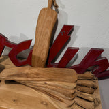 Grande planche à découper en bois - esprit campagne chic