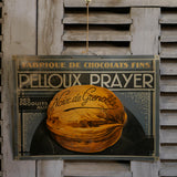 ancienne publicité carton chocolat pelloux prayer / noix de grenoble