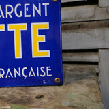 ancienne plaque emaillee publicitaire Arlatte chicorée bleu argent ref AR02