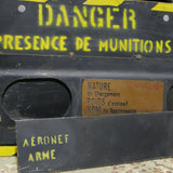 Aircraft ammunition/weapon loading metal plate