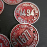 lot de 6 plaques d'une braserie de cidre sinsard fournier à Mereville lot 2