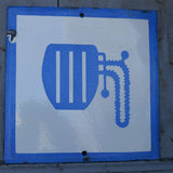 Plaque emaillee signalitique usine russe