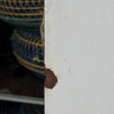 Plaque émaillée TRICOTS INTEXA , chien Teckel noir,  Publicité vintage industrielle 1960